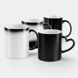 Mug magique noir changement de couleur personnalisé