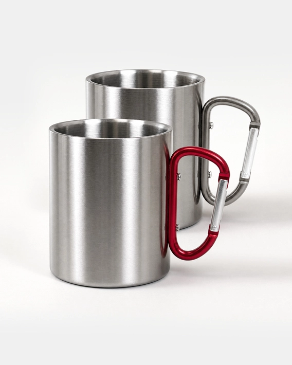 Mug inox personnalisé avec mousqueton