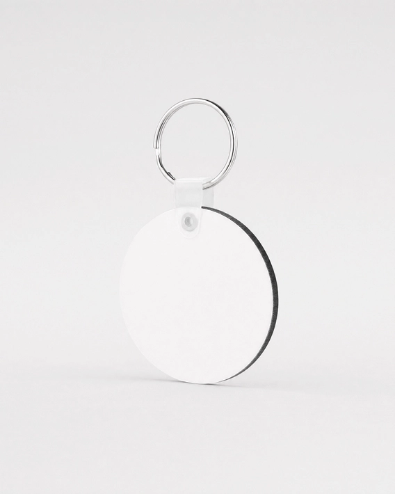 Porte-clé bois personnalisable rond 5 cm