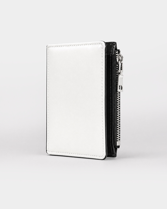 Porte-feuille vertical compact en simili cuir personnalisable